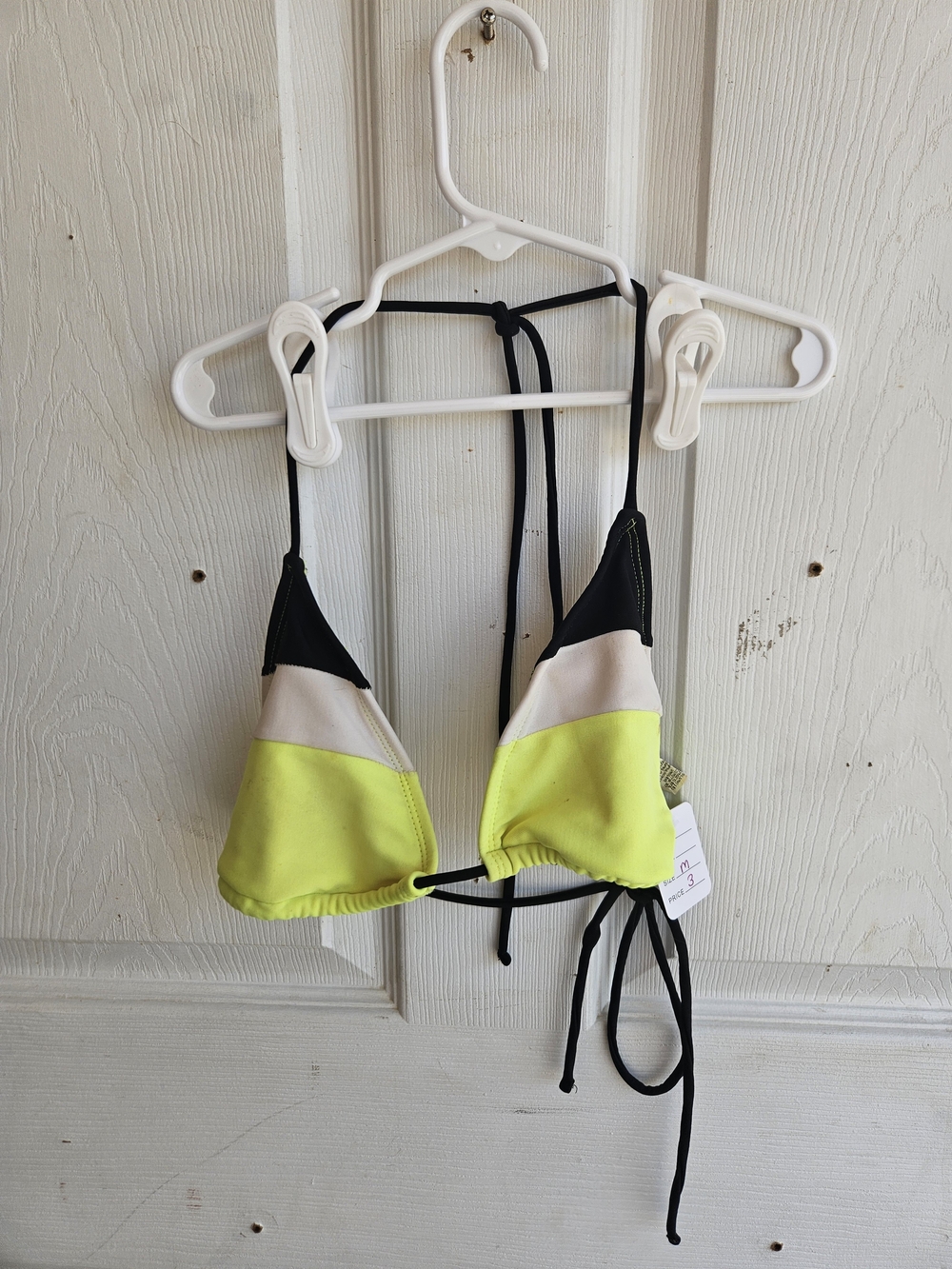 Women's Triangle String Bikini Top Size Medium Beach Vacation Swimsuit